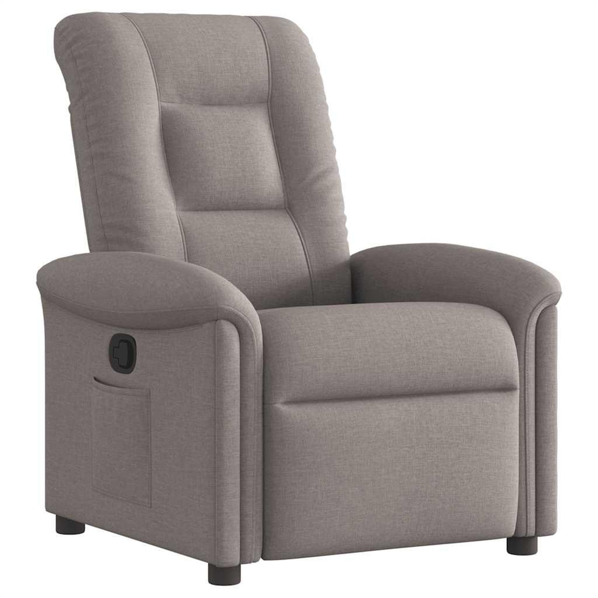 Voir la diapositive 2 : VIDAXL Fauteuil inclinable Taupe Tissu