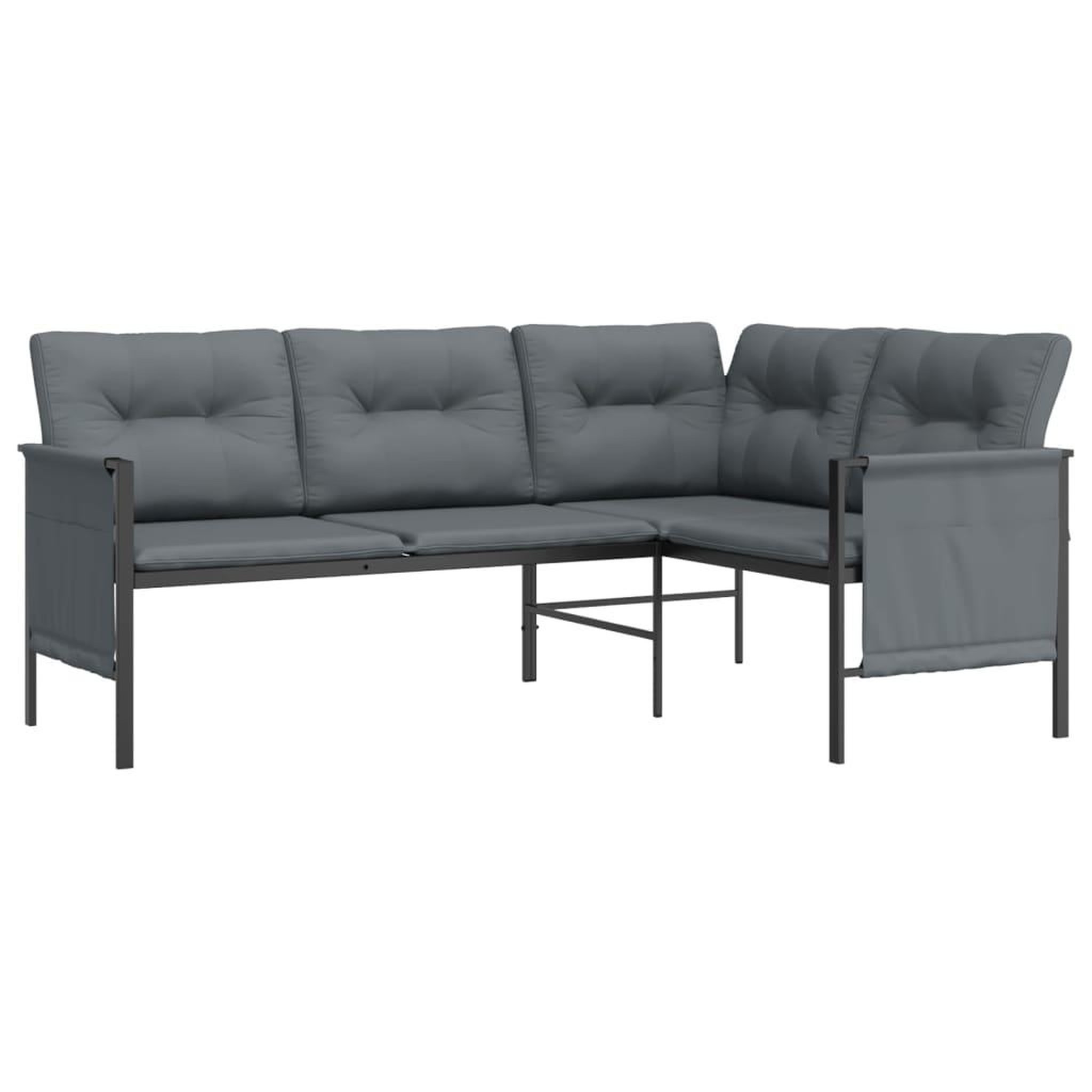 Voir la diapositive 4 : VIDAXL Salon de jardin 2 pcs anthracite acier