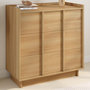 Voir la diapositive 2 : ID MARKET Commode ROSIE 3 tiroirs 80 cm façon hêtre design minimaliste