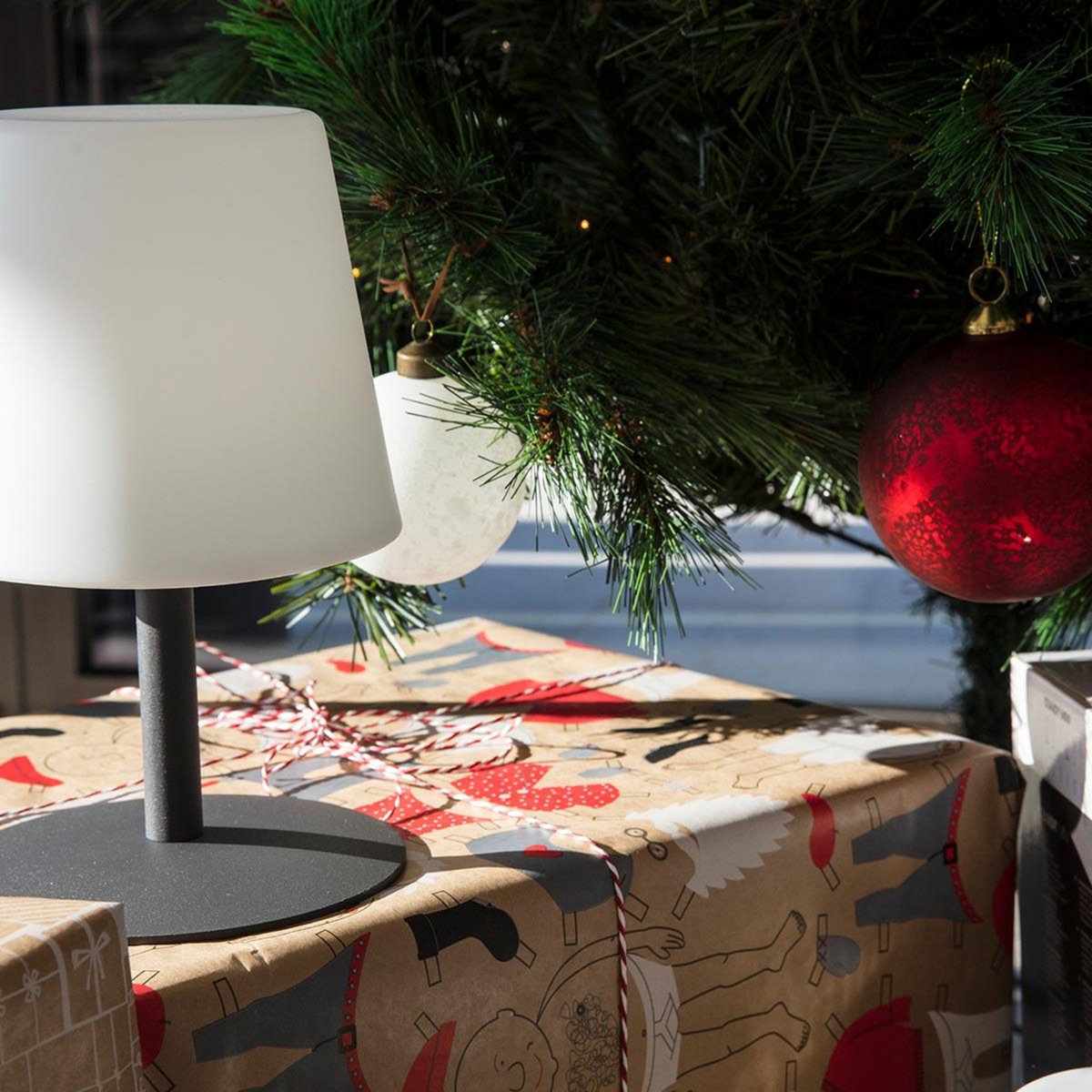 Lumisky Lampe de table sans fil LED STANDY MINI Gris Acier H25CM