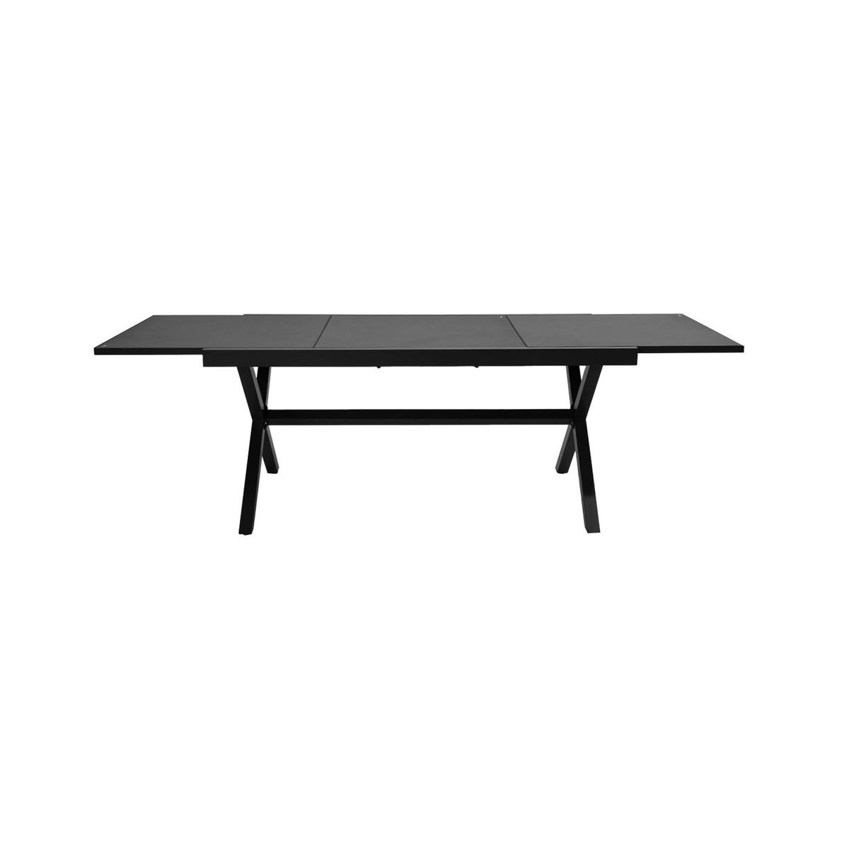 SWEEEK Table de jardin extensible aluminium + 8 assises anthracite - Ventura + Amara