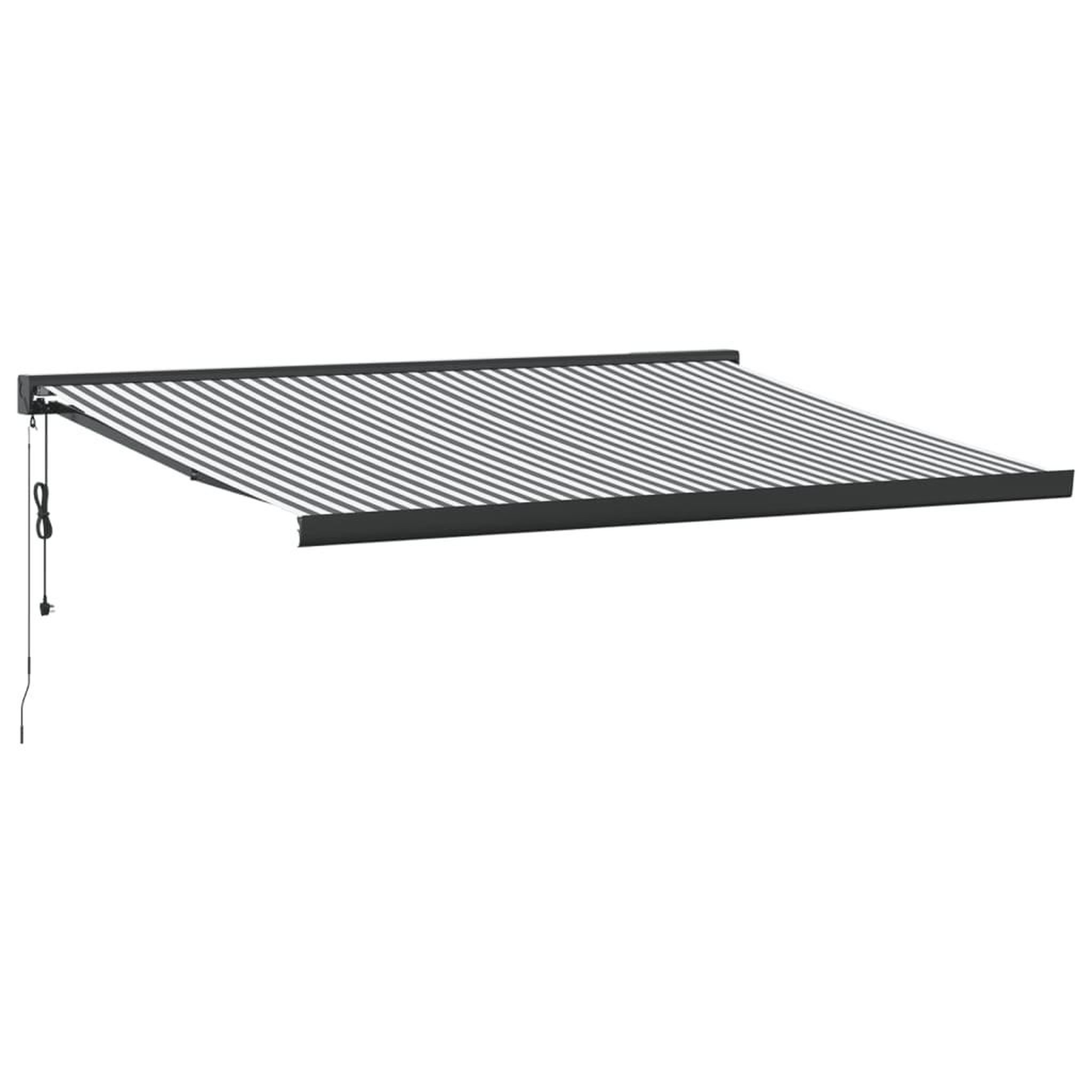 Voir la diapositive 2 : VIDAXL Auvent retractable anthracite et blanc 4,5x3 m tissu/aluminium