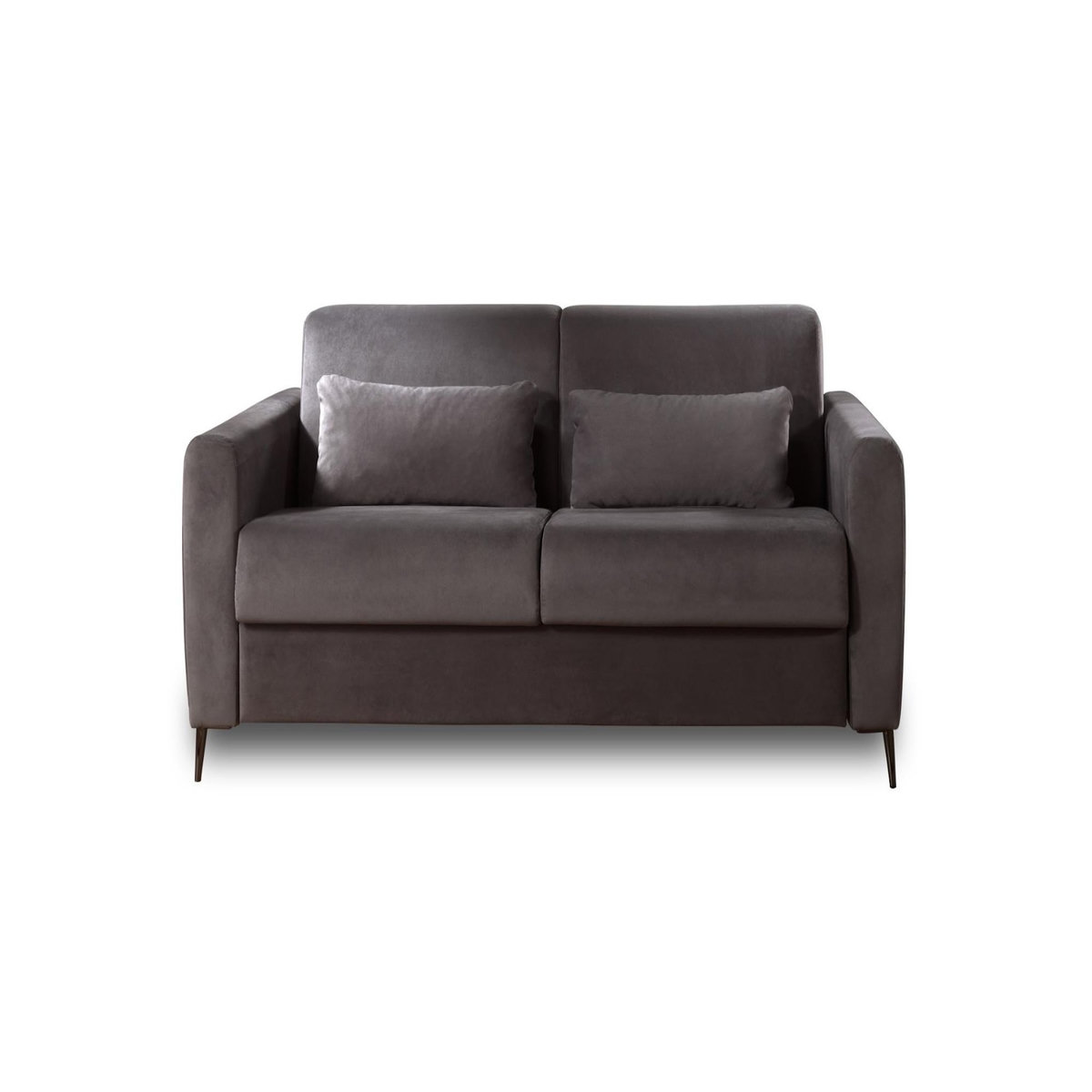 LISA DESIGN Owen - canapé 3 places convertible express couchage quotidien 140 cm matelas 12 cm en velours