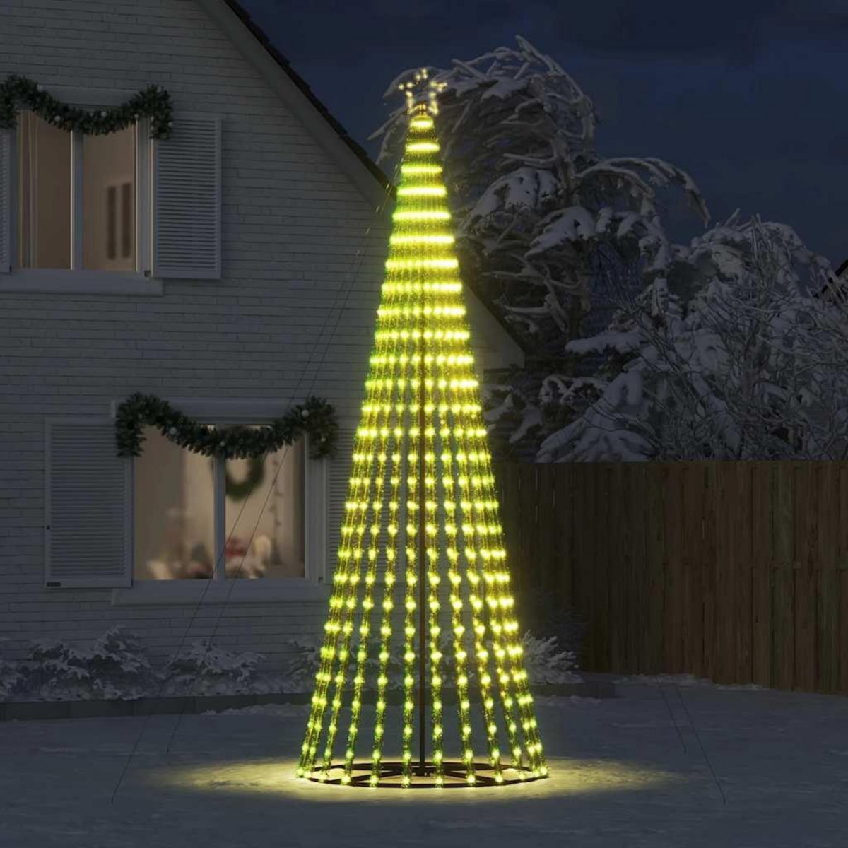 VIDAXL Sapin de Noël a LED 1028 LED blanc chaud 403 cm