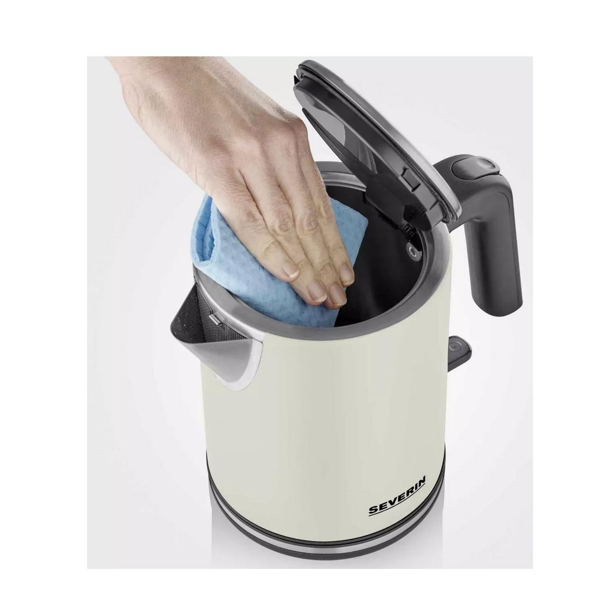 Voir la diapositive 3 : SEVERIN Bouilloire sans fil 1l 2400w inox laqué beige - wk9577