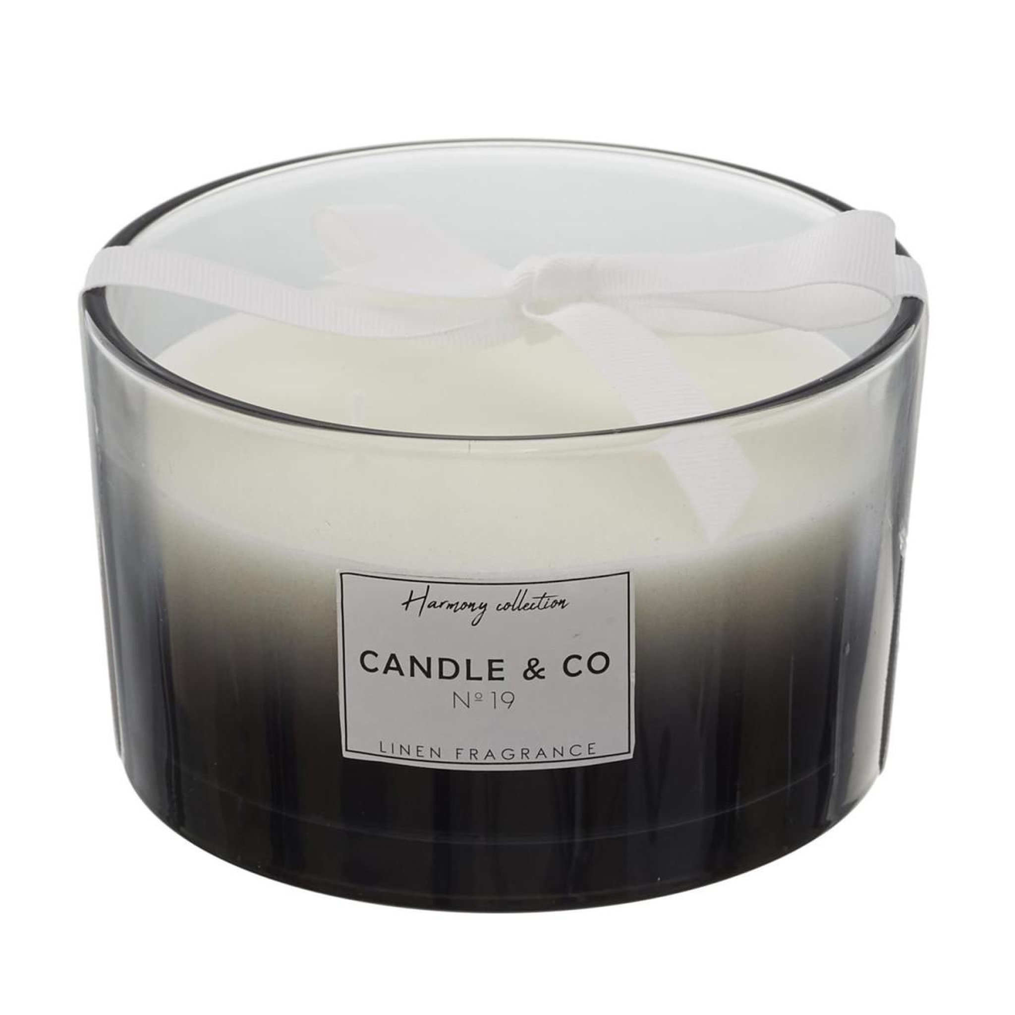 The Home Deco Factory Bougie Parfumée 3 Mèches  Harmony  13cm Linge Frais