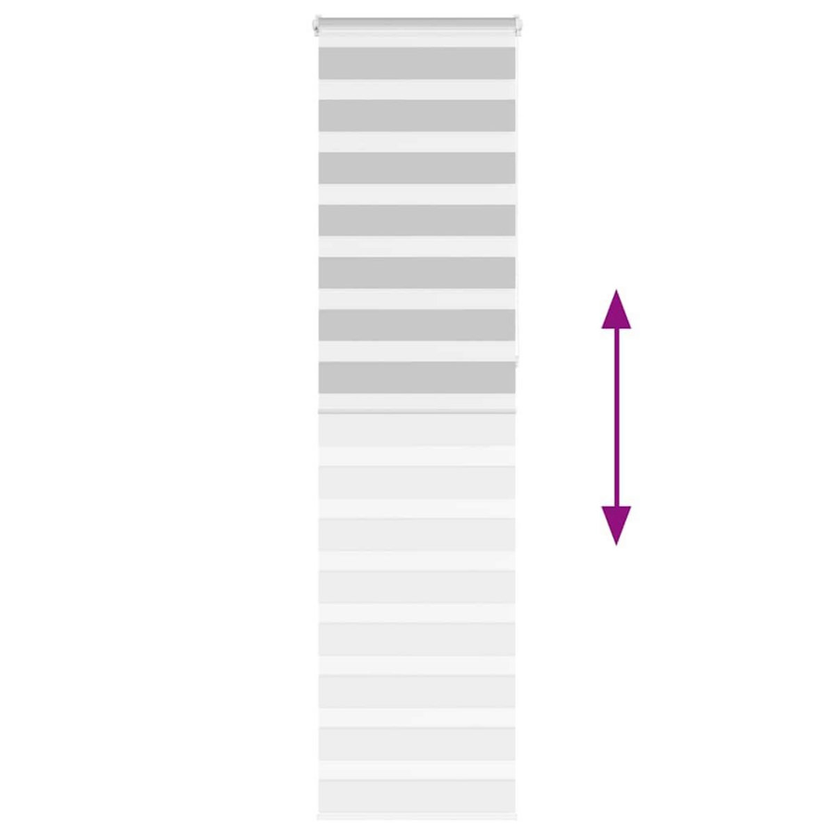 VIDAXL Store zebre gris clair largeur du tissu 50,9 cm polyester