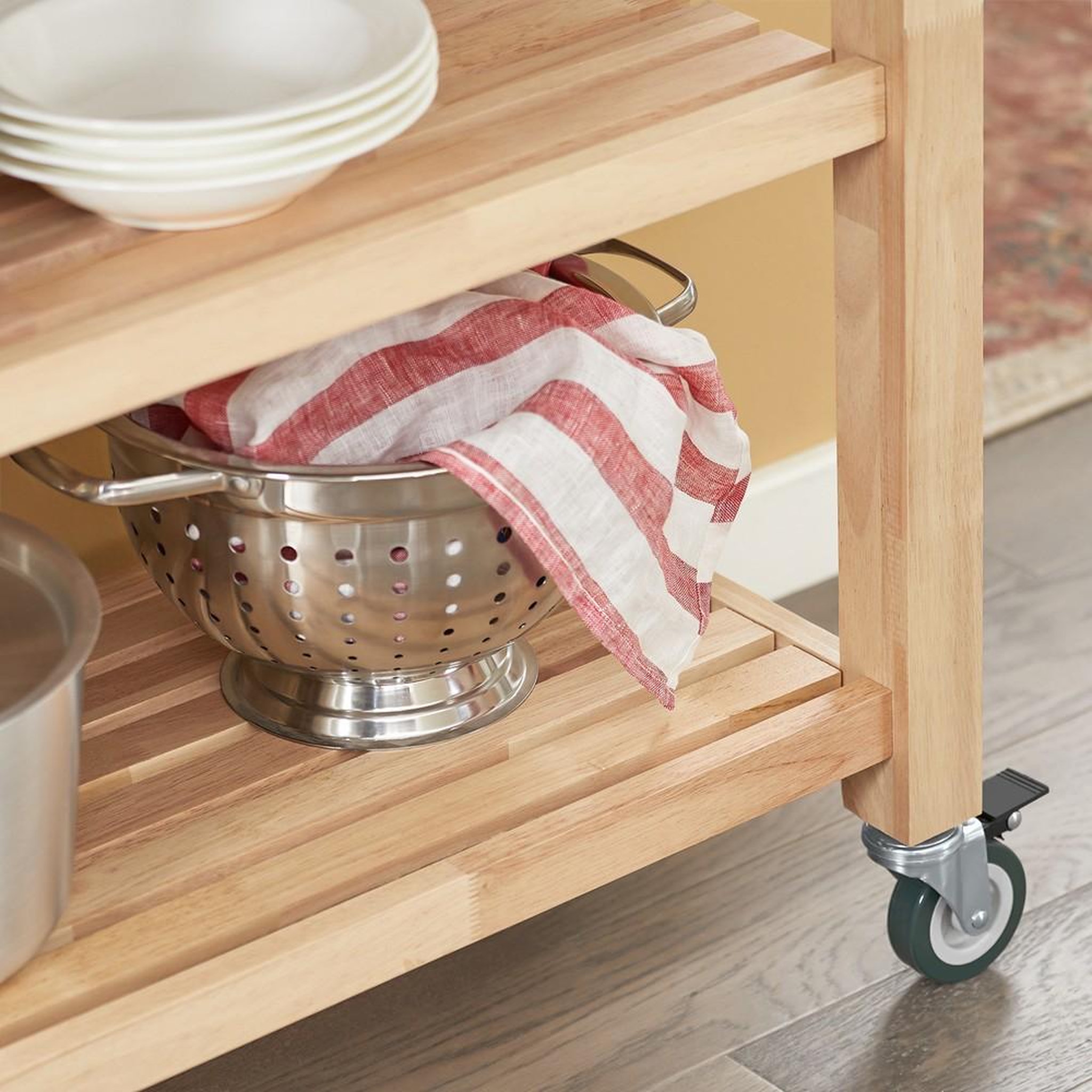Voir la diapositive 5 : SOBUY Îlot de cuisine mobile avec tiroirs, couleur bois, 80x40x90 cm, fkw24-ii-n