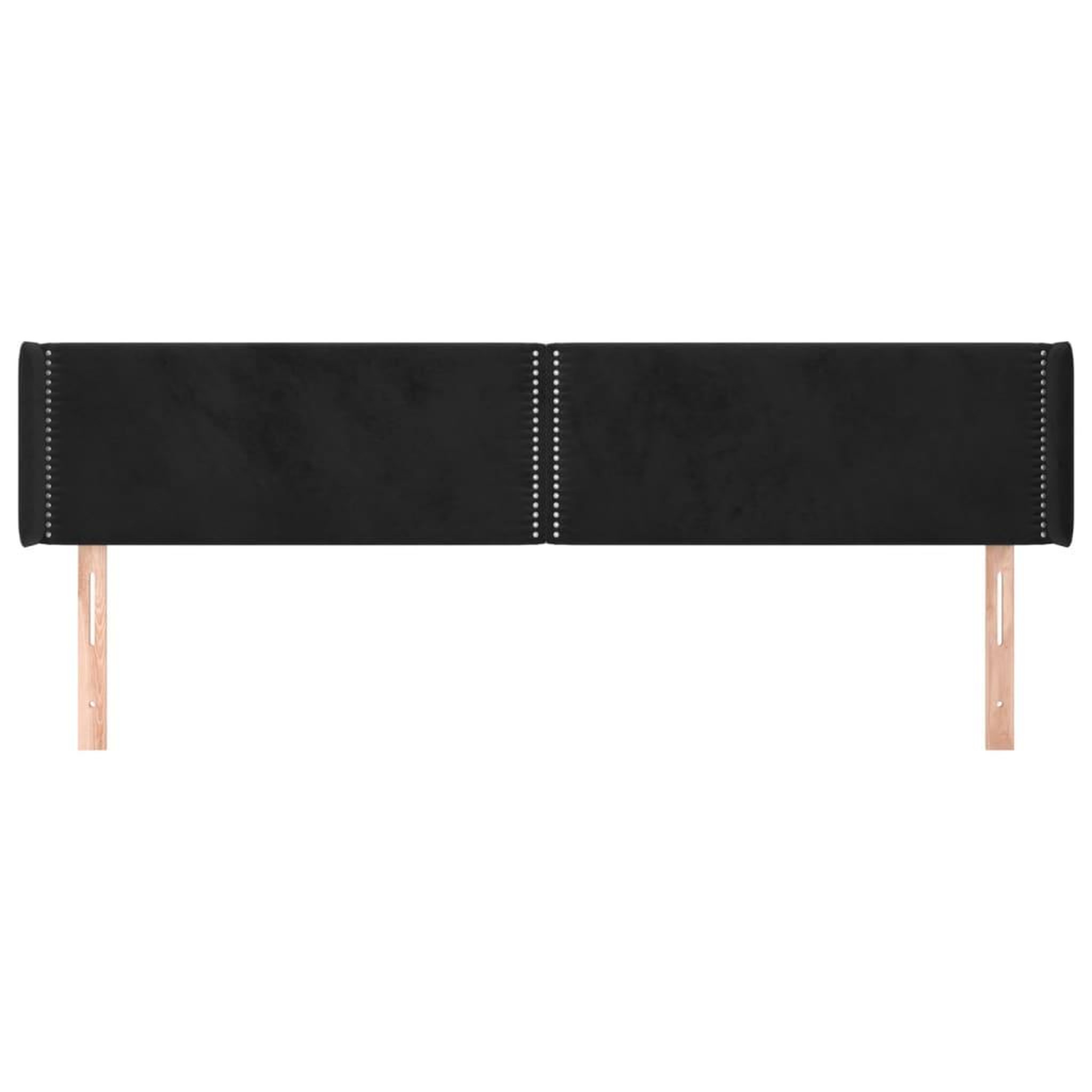 Voir la diapositive 3 : VIDAXL Tete de lit avec oreilles Noir 203x16x78/88 cm Velours