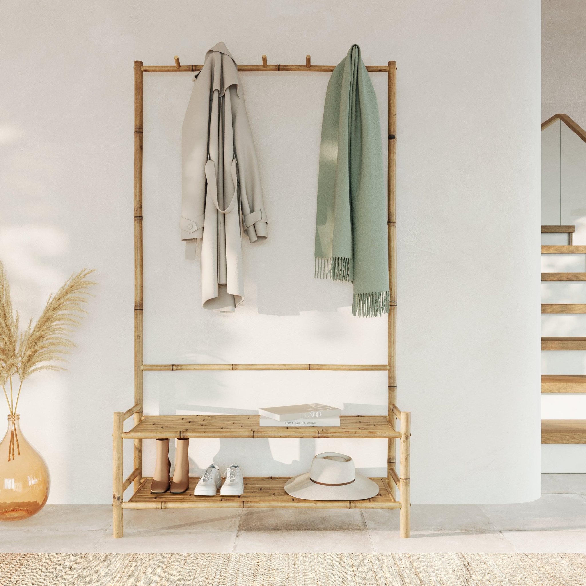 Voir la diapositive 2 : MAISON PAVANE Porte-vêtements en bambou-bami
