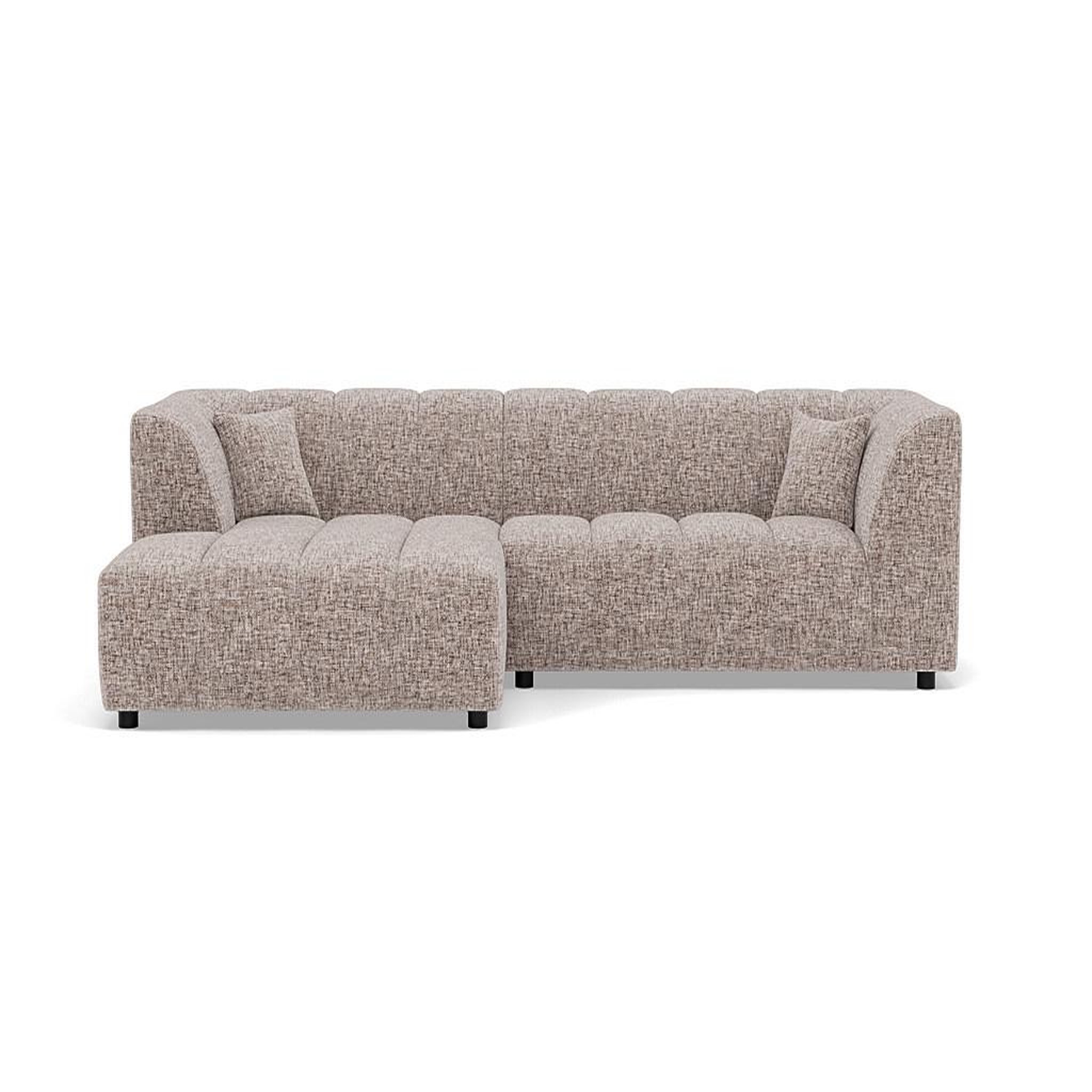 Voir la diapositive 1 : LISA DESIGN Curtis - canapé d'angle gauche 4 places avec accoudoir en tissu texturé