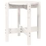 Voir la diapositive 2 : VIDAXL Table basse Blanc Ø 42,5x45 cm Bois massif de pin