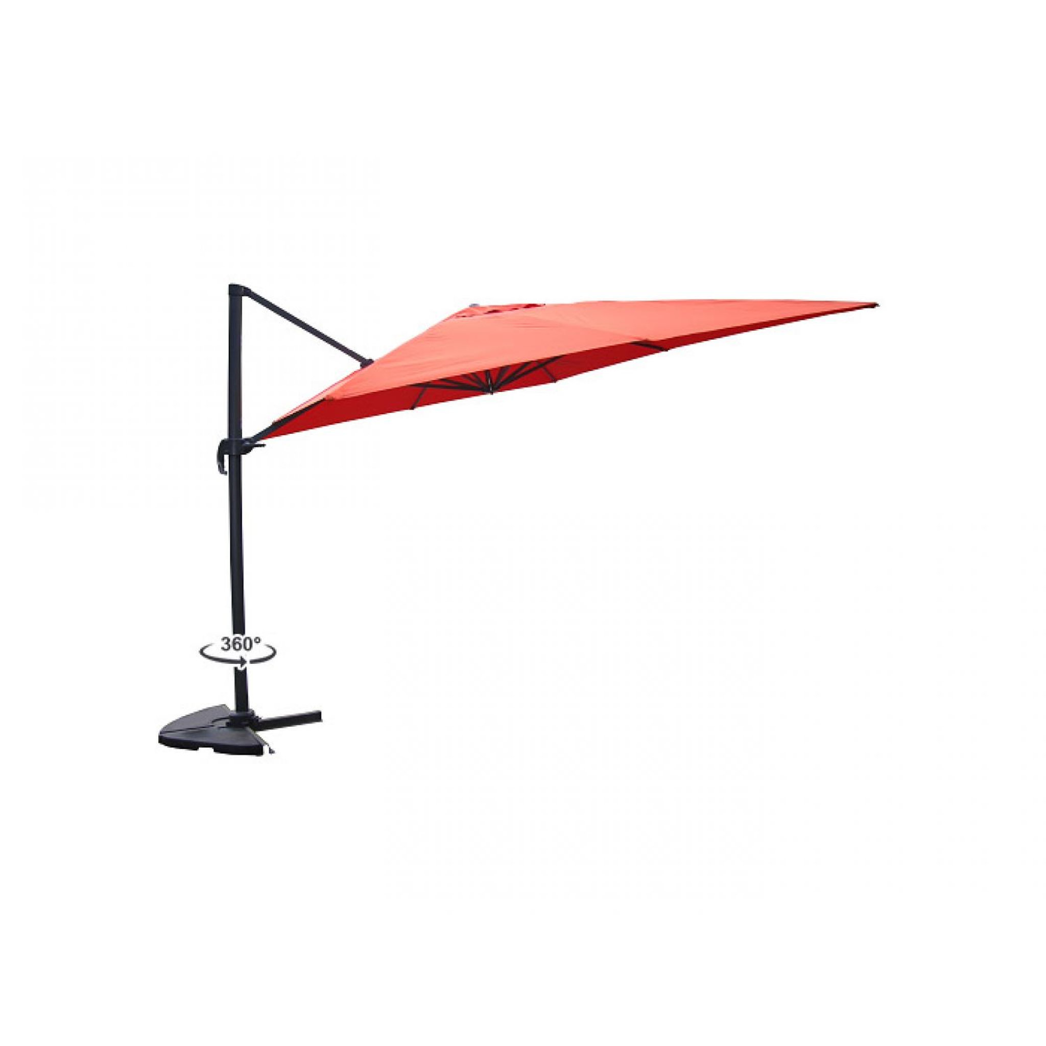Voir la diapositive 6 : CONCEPT USINE Bundle parasol 3x4m déporté rotatif terracotta + housse cesare