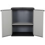 Voir la diapositive 3 : VIDAXL Armoire de rangement de jardin 1 etagere Gris/noir 68x40x85 cm