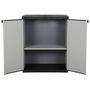Voir la diapositive 3 : VIDAXL Armoire de rangement de jardin 1 etagere Gris/noir 68x40x85 cm