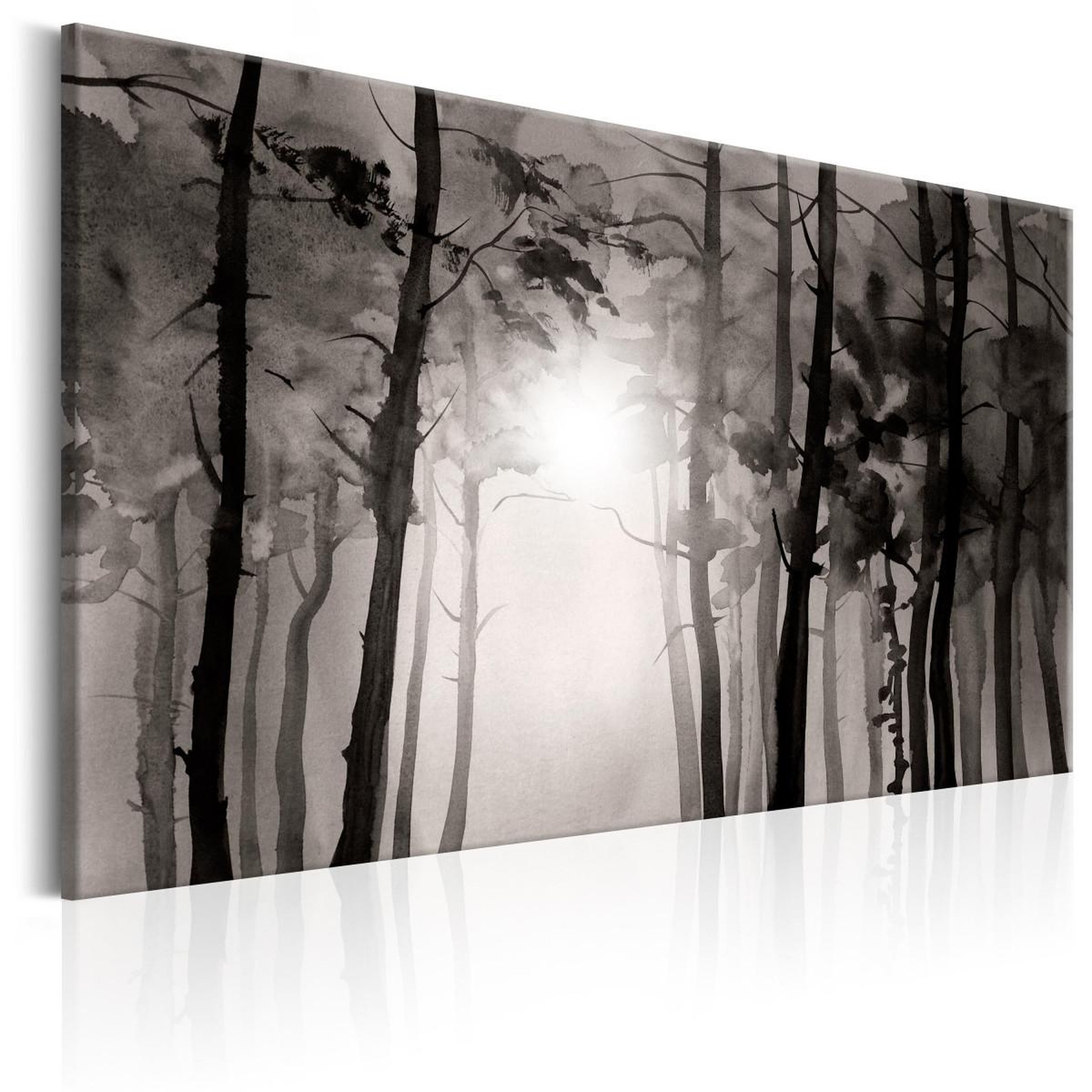 Paris Prix Tableau imprimé  foggy forest. Coloris disponibles : Multicolore