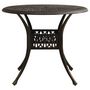 Voir la diapositive 2 : VIDAXL Table de jardin Bronze 90x90x74 cm Aluminium coule