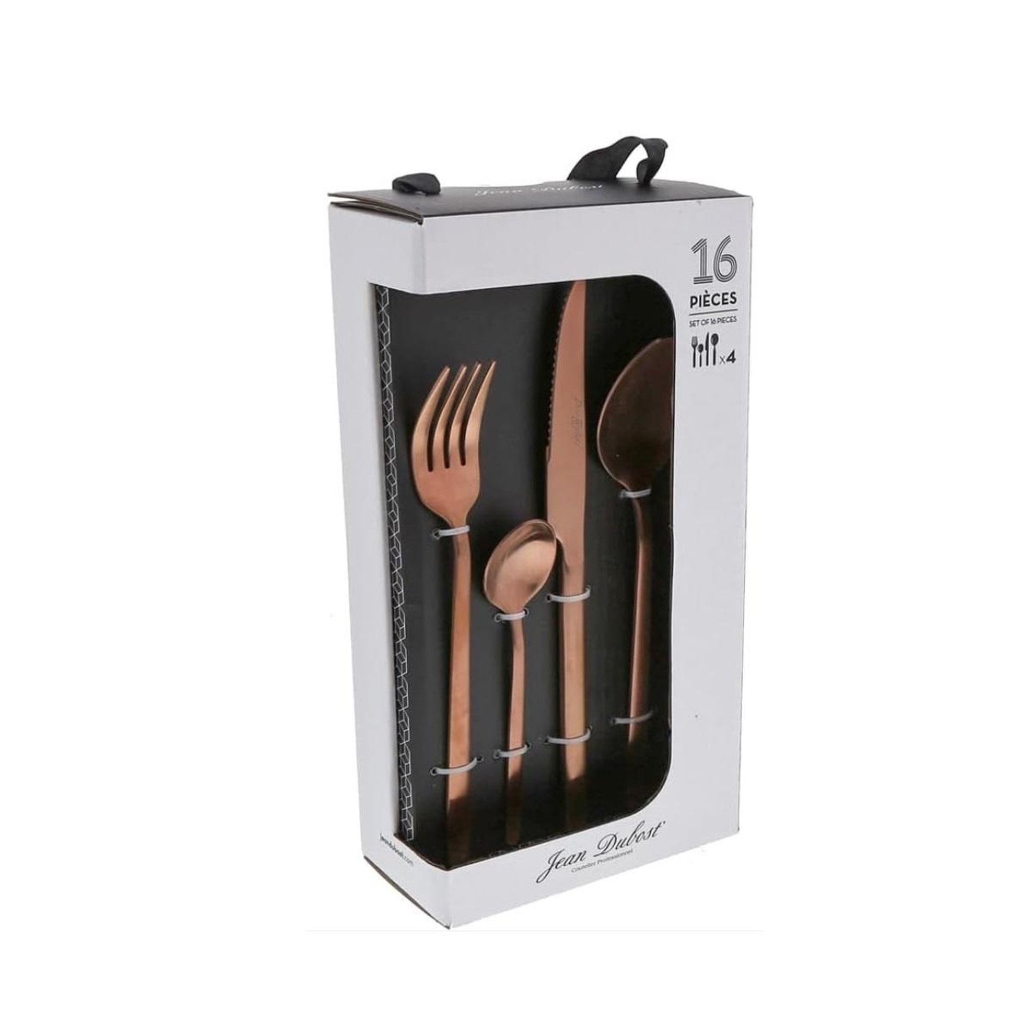 Voir la diapositive 2 : Jean dubost Ménagère 16 pièces copper cuivre - NA020890X20047