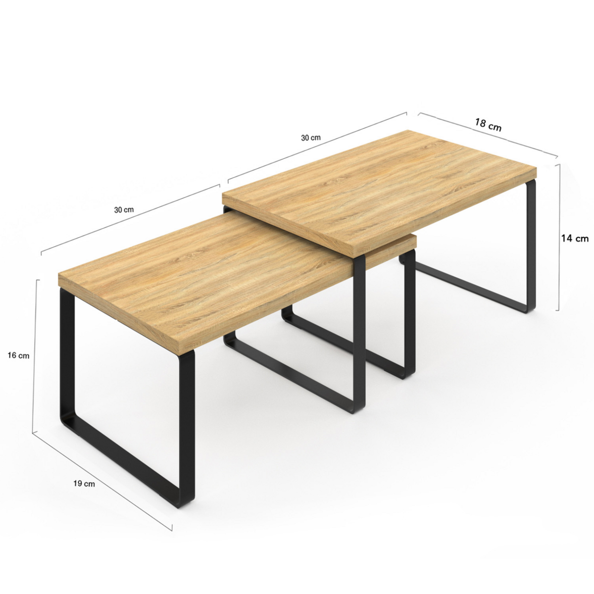 ID MARKET Lot de 4 étagères de rangement empilables DETROIT stockage vaisselle, organisation placard design industriel