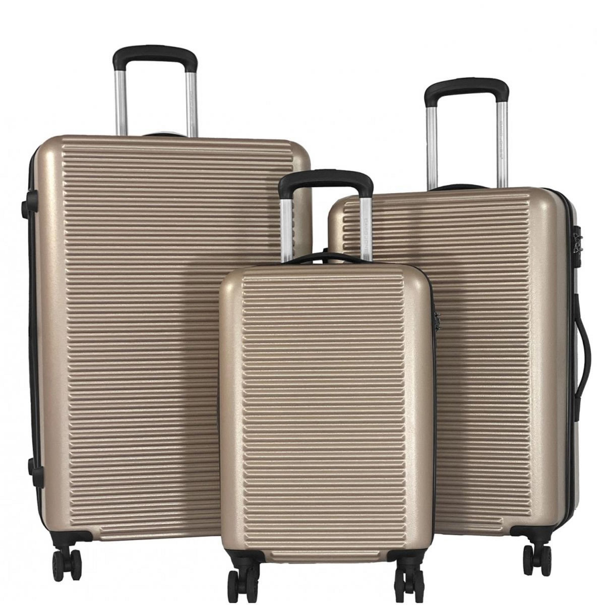David Jones Lot 3 valises rigides dont 1 cabine TSA