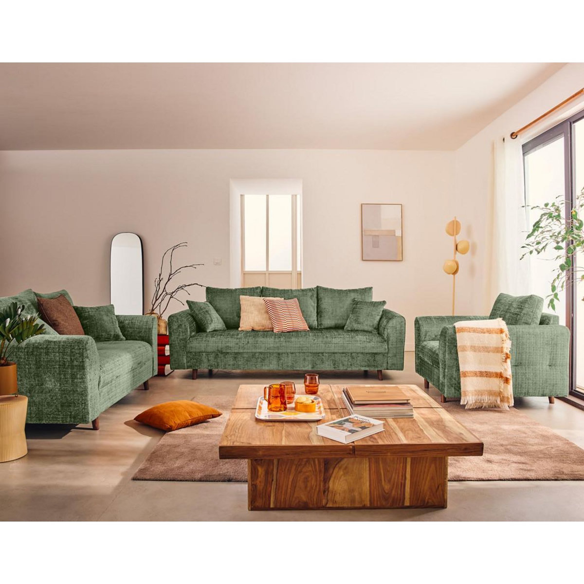 LISA DESIGN Rune - fauteuil en velours texturé