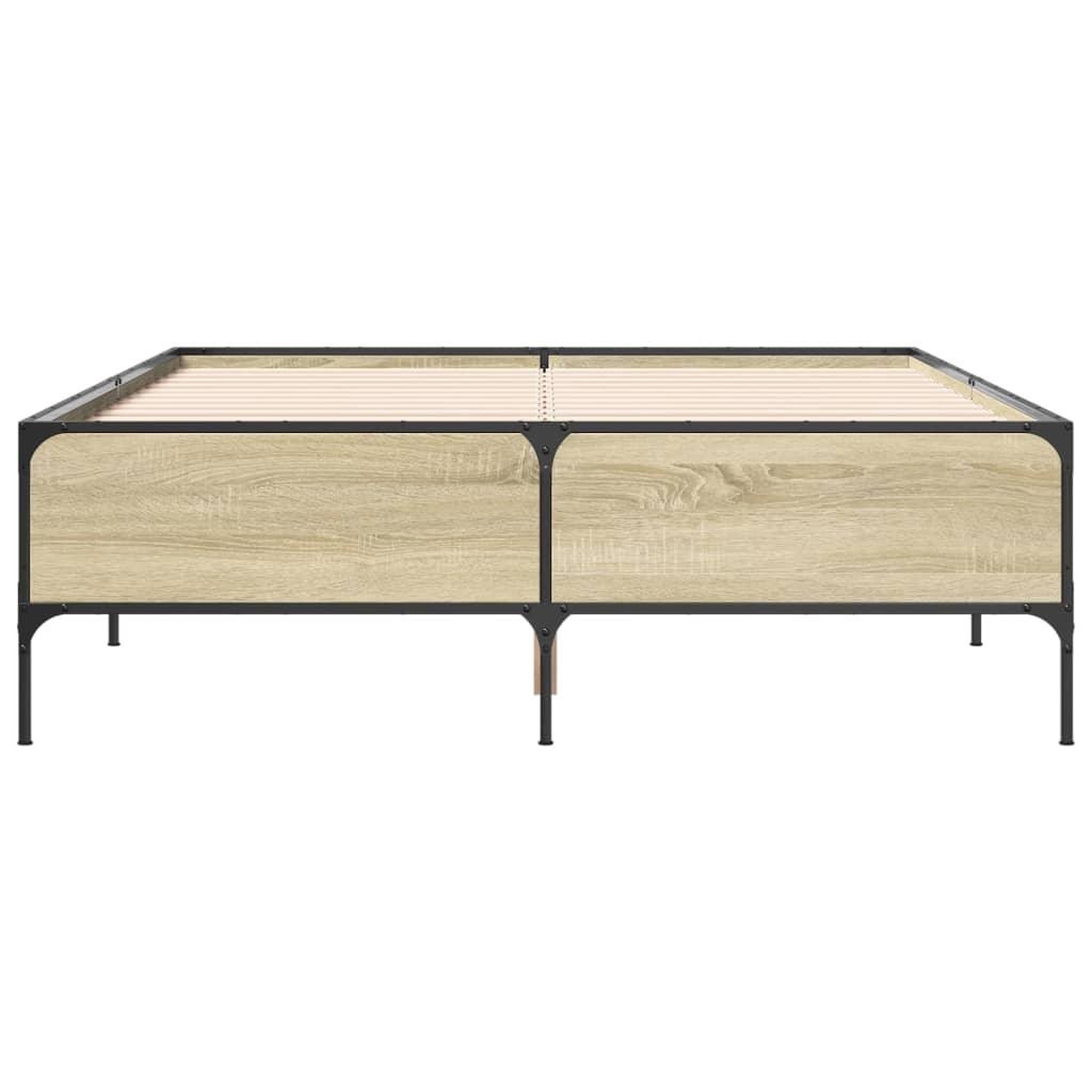 Voir la diapositive 4 : VIDAXL Cadre de lit sans matelas chene sonoma 160x200 cm