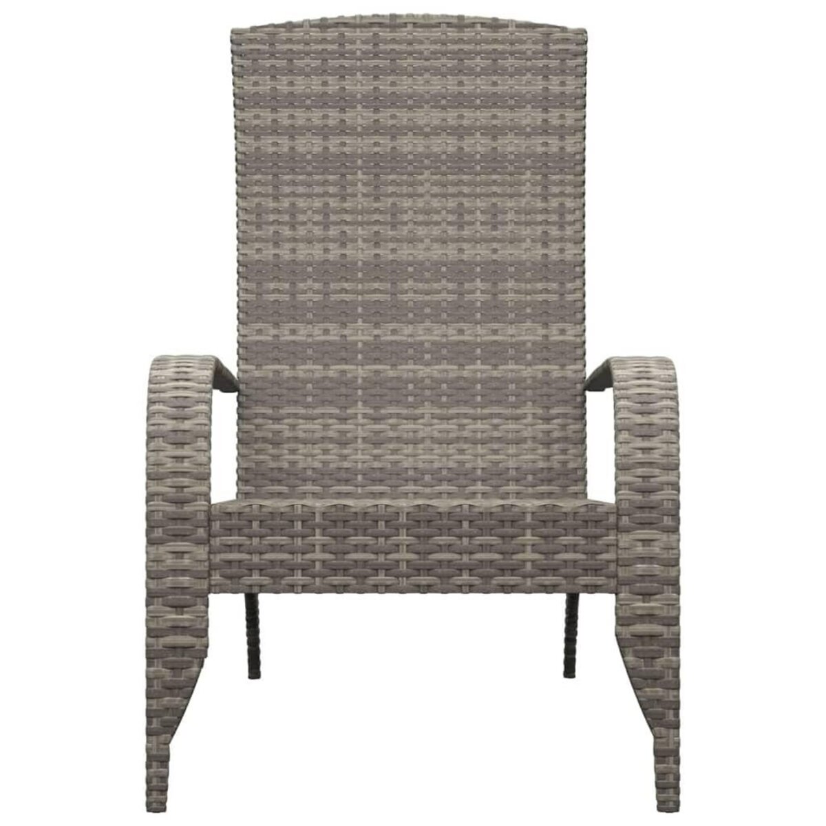 VIDAXL Chaise de jardin Adirondack Gris Resine tressee