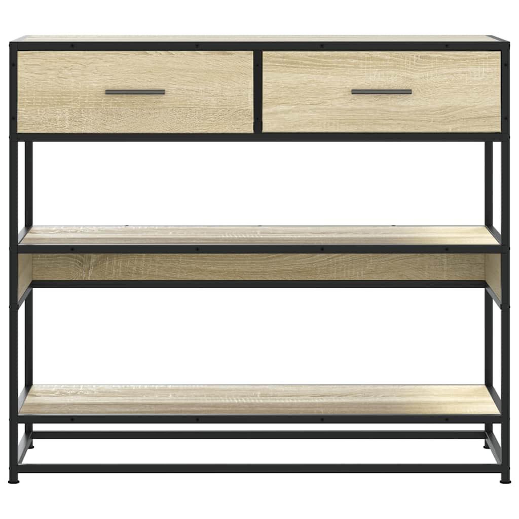 Voir la diapositive 4 : VIDAXL Table console chene sonoma 90x35x80 cm bois d'ingenierie