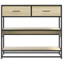 Voir la diapositive 4 : VIDAXL Table console chene sonoma 90x35x80 cm bois d'ingenierie