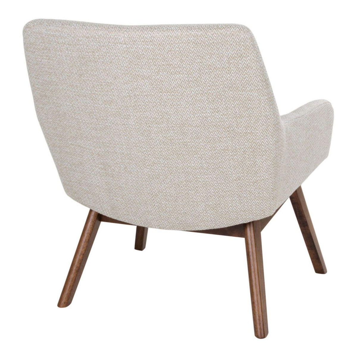 HOUSE NORDIC Chaise de salon en tissu sable avec pieds en noyer
