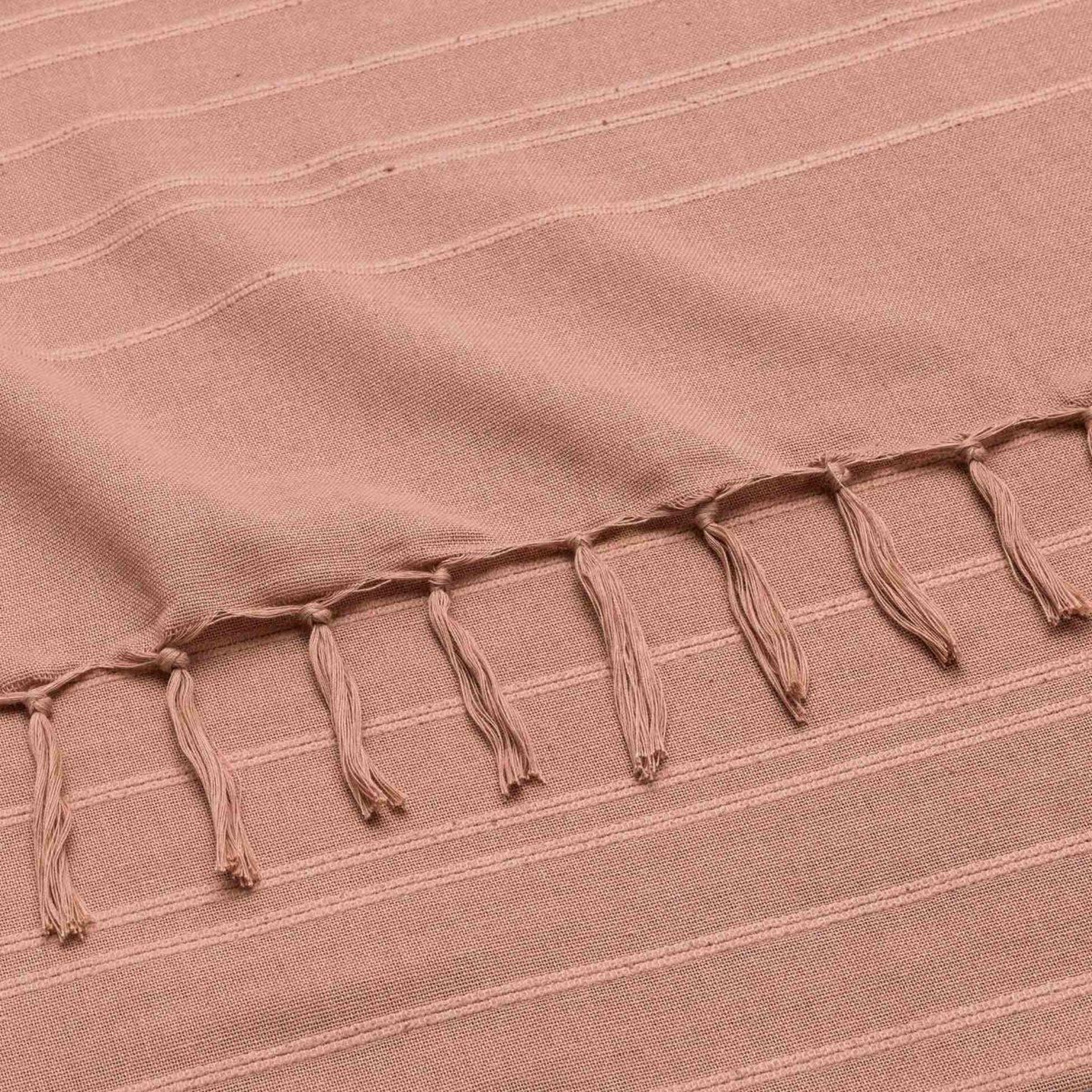 Voir la diapositive 2 : Douceur d'Intérieur Plaid à franges  lilia  180x220cm mocha