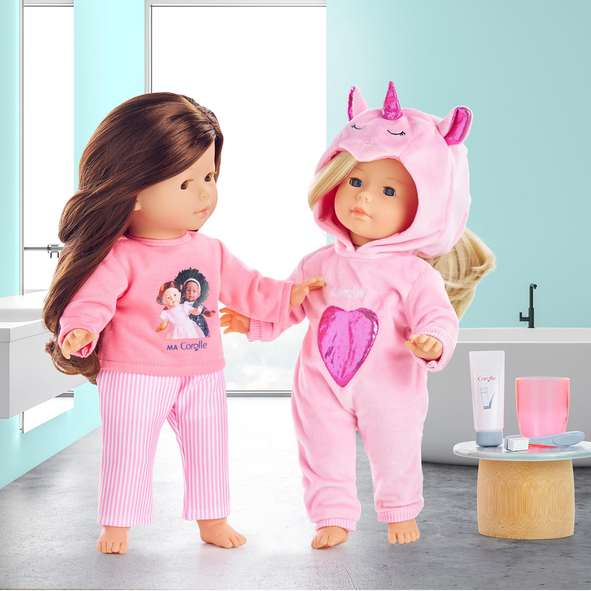 Voir la diapositive 3 : Corolle Pyjama Licorne Rose pour poupée ma Corolle