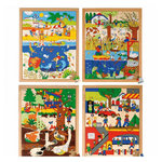 EDUCO Puzzle Qu'est-ce qui se passe au-dessus et au-dessous: le lot de 4 puzzles - jeu Montessori