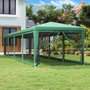 Voir la diapositive 1 : VIDAXL Tente de fete et 10 parois laterales en maille Vert 3x12 m PEHD