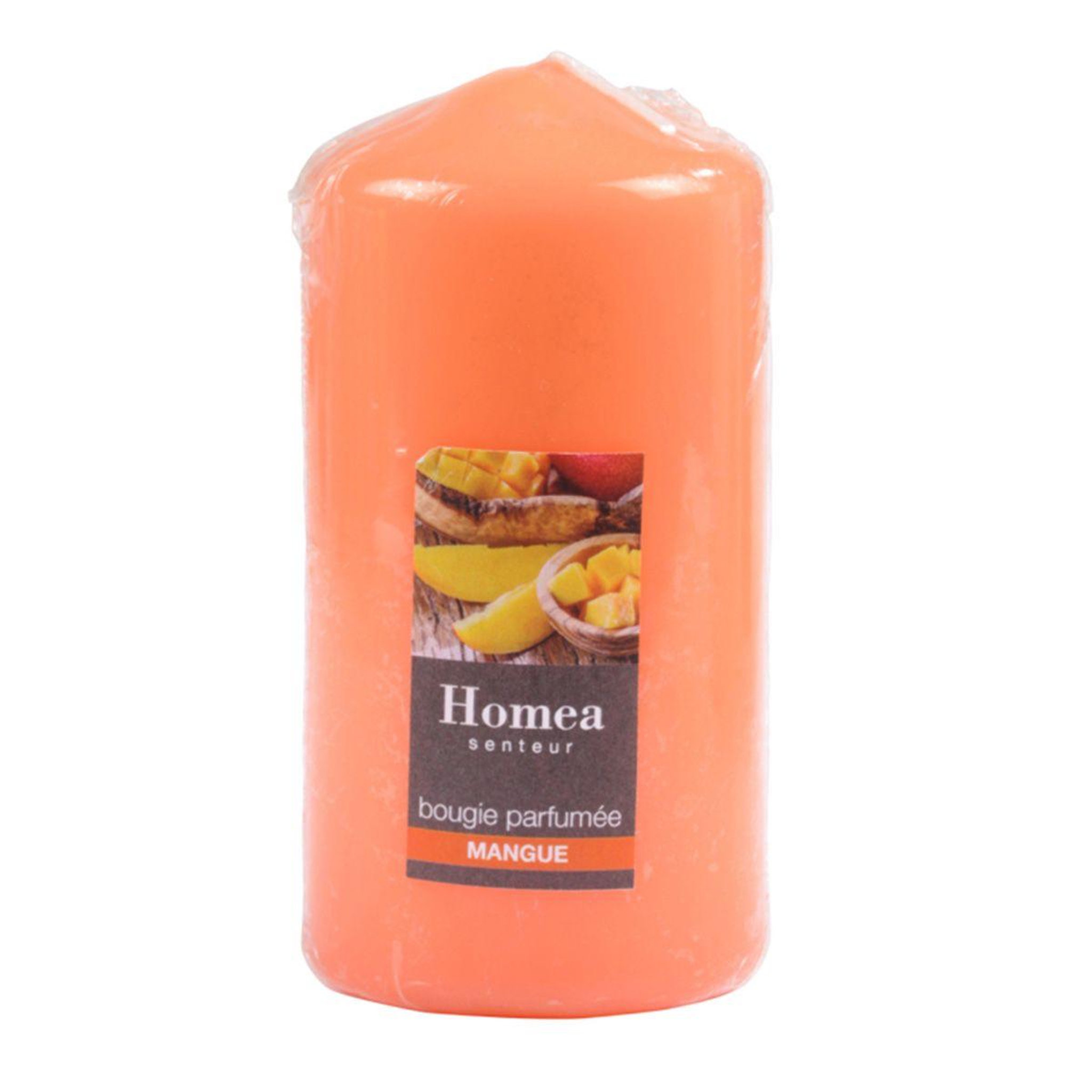Voir la diapositive 2 : HOMEA Bougie pilier design  essentiel  11cm mangue