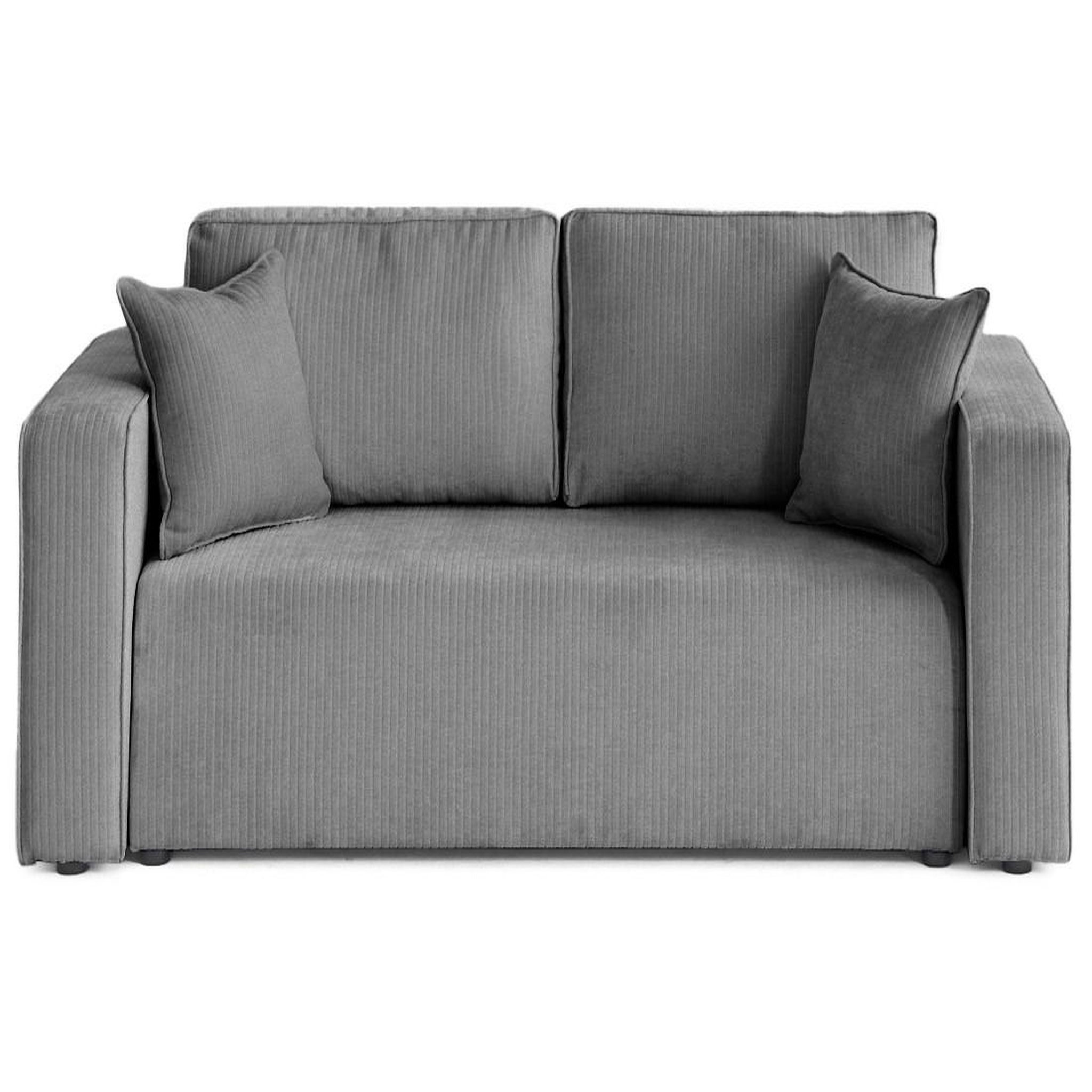 Voir la diapositive 1 : BEST MOBILIER Topaze - canapé droit 2 places en velours côtelé plat