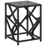 Voir la diapositive 2 : VIDAXL Table basse avec dessus en verre noir 30x30x41 cm acier