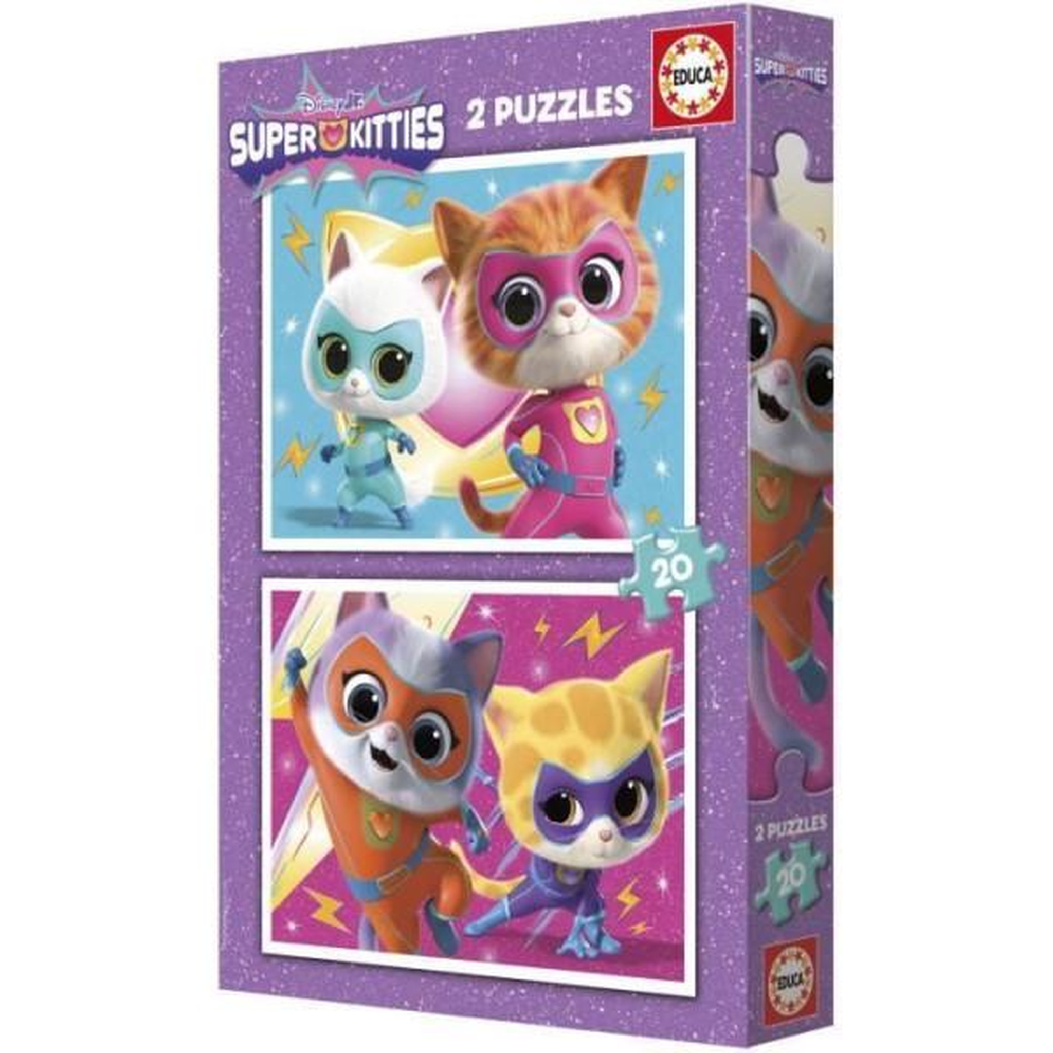 Voir la diapositive 4 : EDUCA Puzzle - EDUCA - SuperKitties - 2 x 20 pieces - Multicolore - Pour enfants - a partir de 3 ans