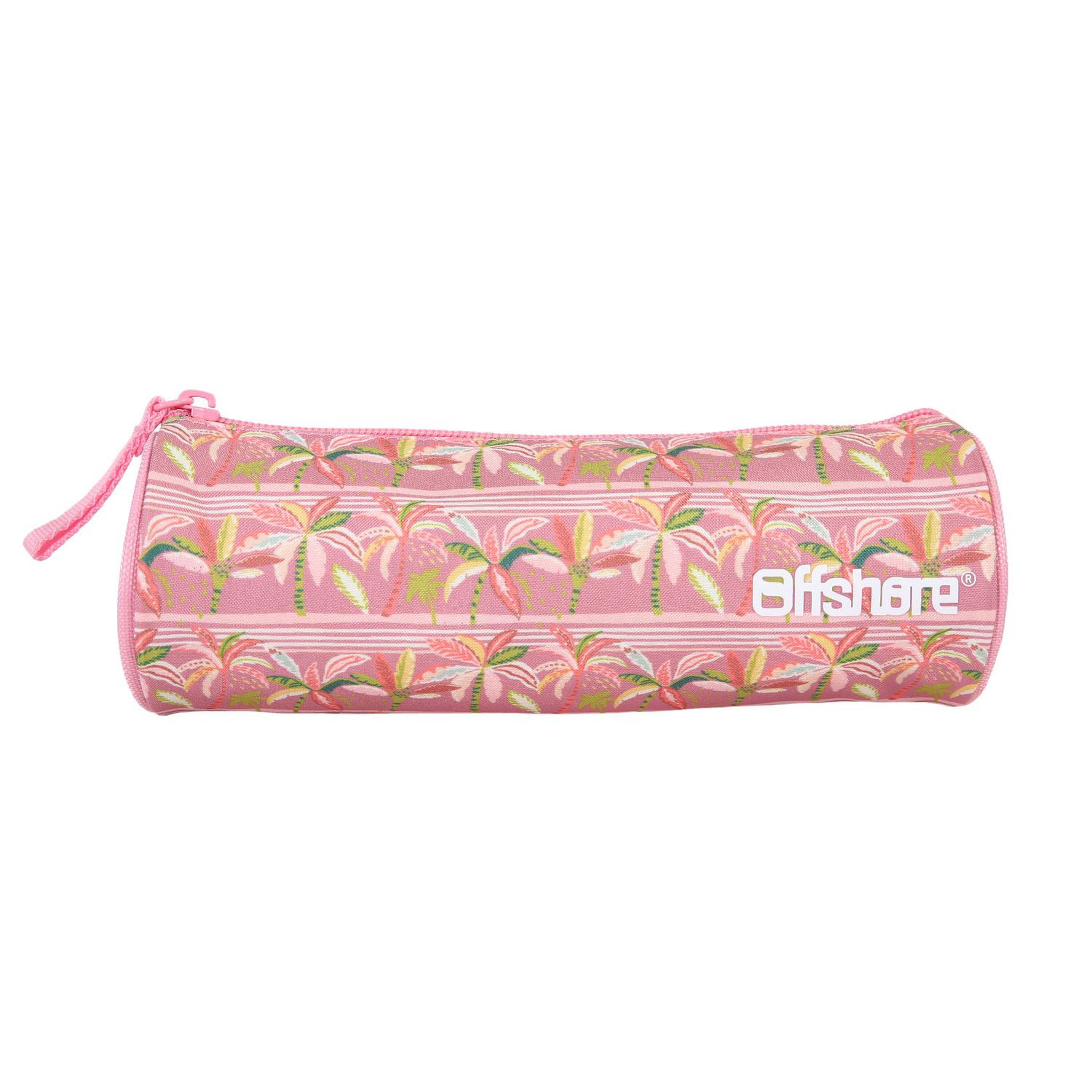 Bagtrotter Offshore - Trousse ronde rose palmiers - Bagtrotter