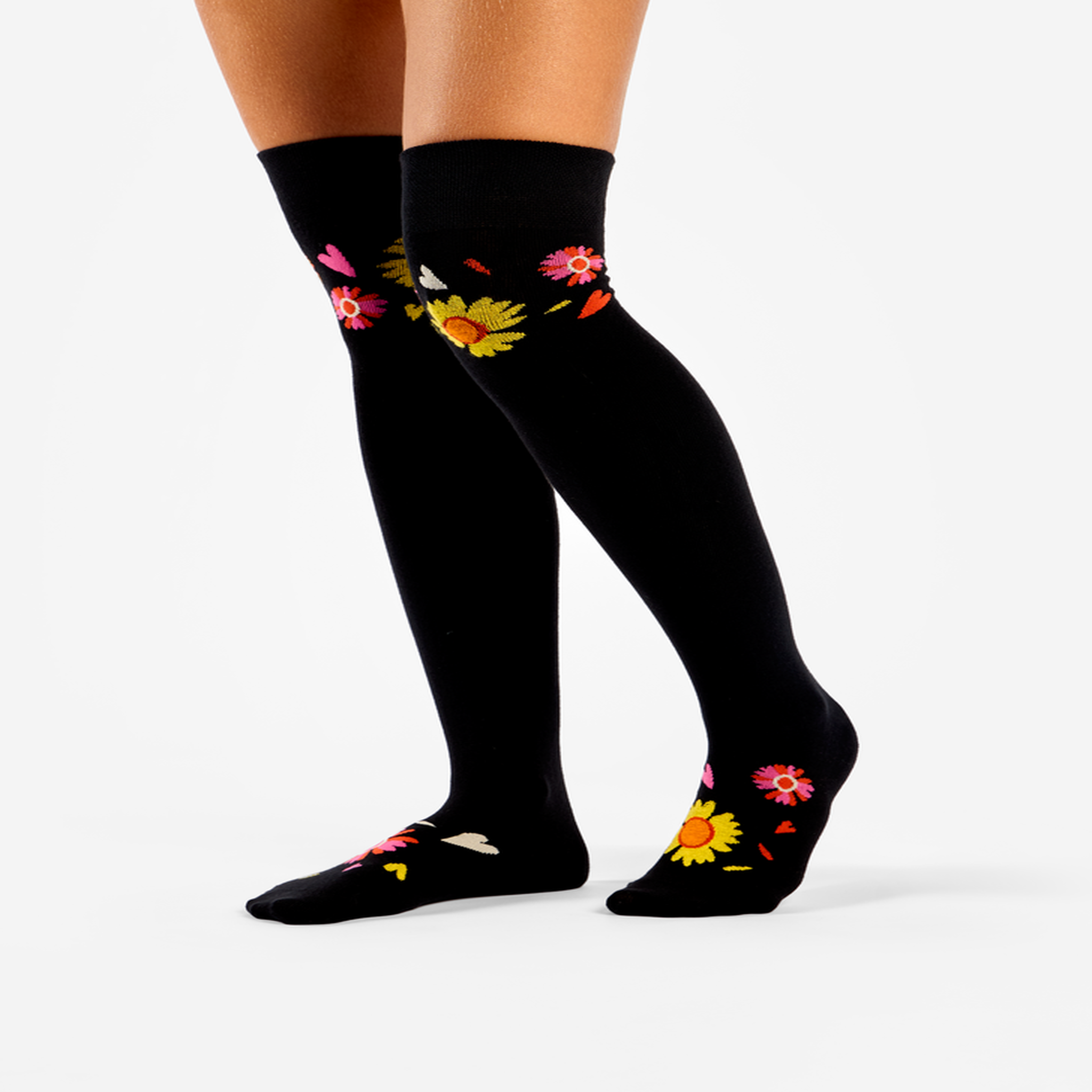 Voir la diapositive 2 : DEDOLES Chaussettes au-dessus des genoux je t'aime, un peu, beaucoup
