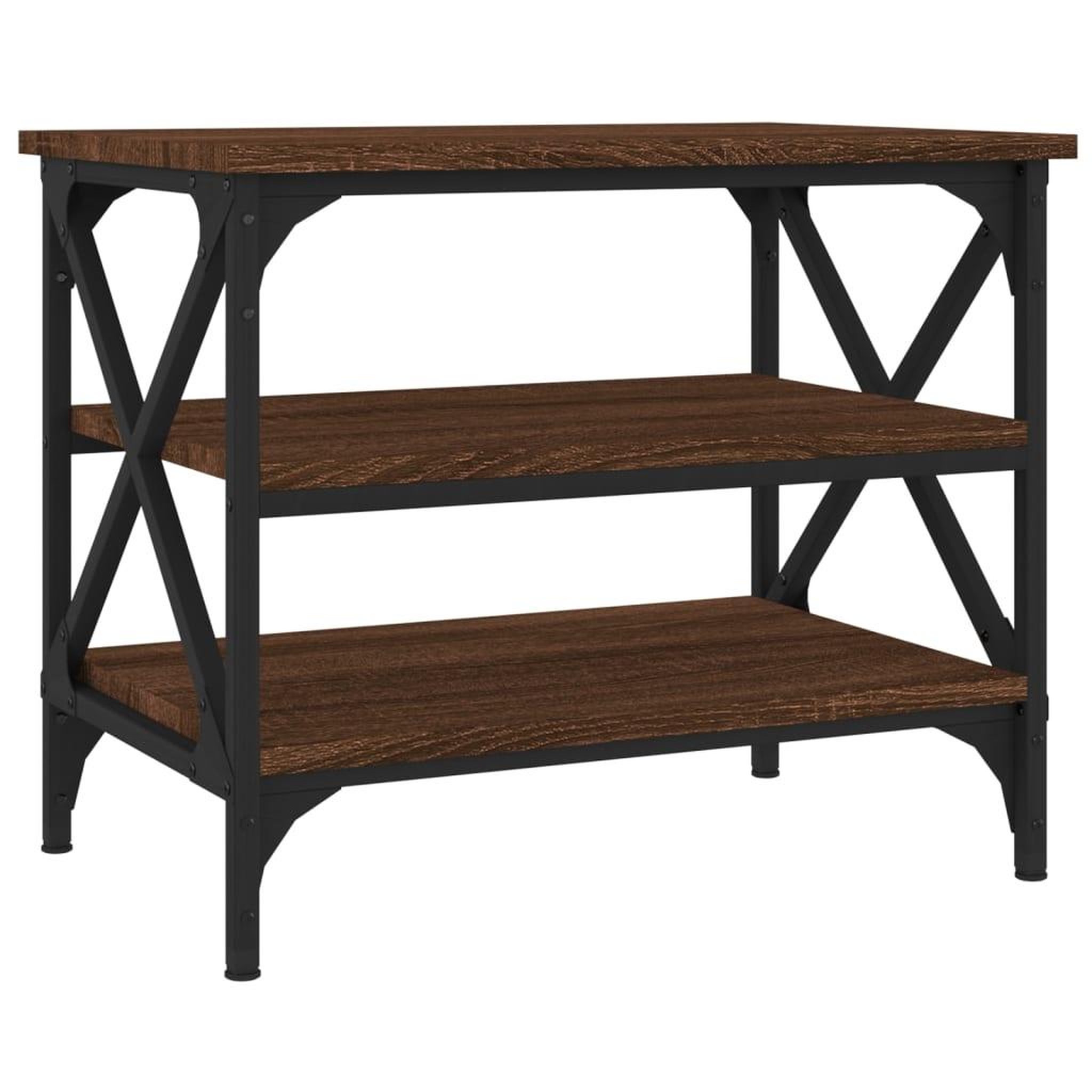 Voir la diapositive 2 : VIDAXL Table d'appoint Chene marron 55x38x45 cm Bois d'ingenierie
