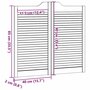 Voir la diapositive 6 : VIDAXL Portes battantes a persiennes 2 paires blanc 90x80 cm