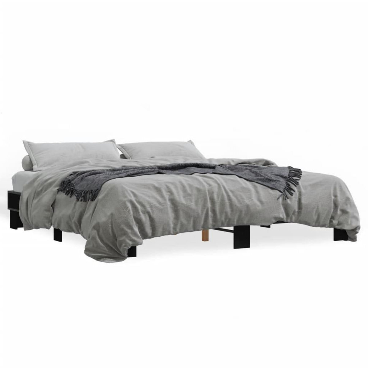 VIDAXL Cadre de lit sans matelas noir 160x200 cm