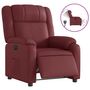 Voir la diapositive 2 : VIDAXL Fauteuil inclinable electrique Rouge bordeaux Similicuir