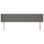 Voir la diapositive 3 : VIDAXL Tete de lit avec oreilles Gris fonce 183x16x78/88 cm Tissu
