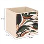 Voir la diapositive 4 : FIVE Lot de 2 boites de rangement LAURIA - L. 31 x l.31 x H. 31 cm - Beige