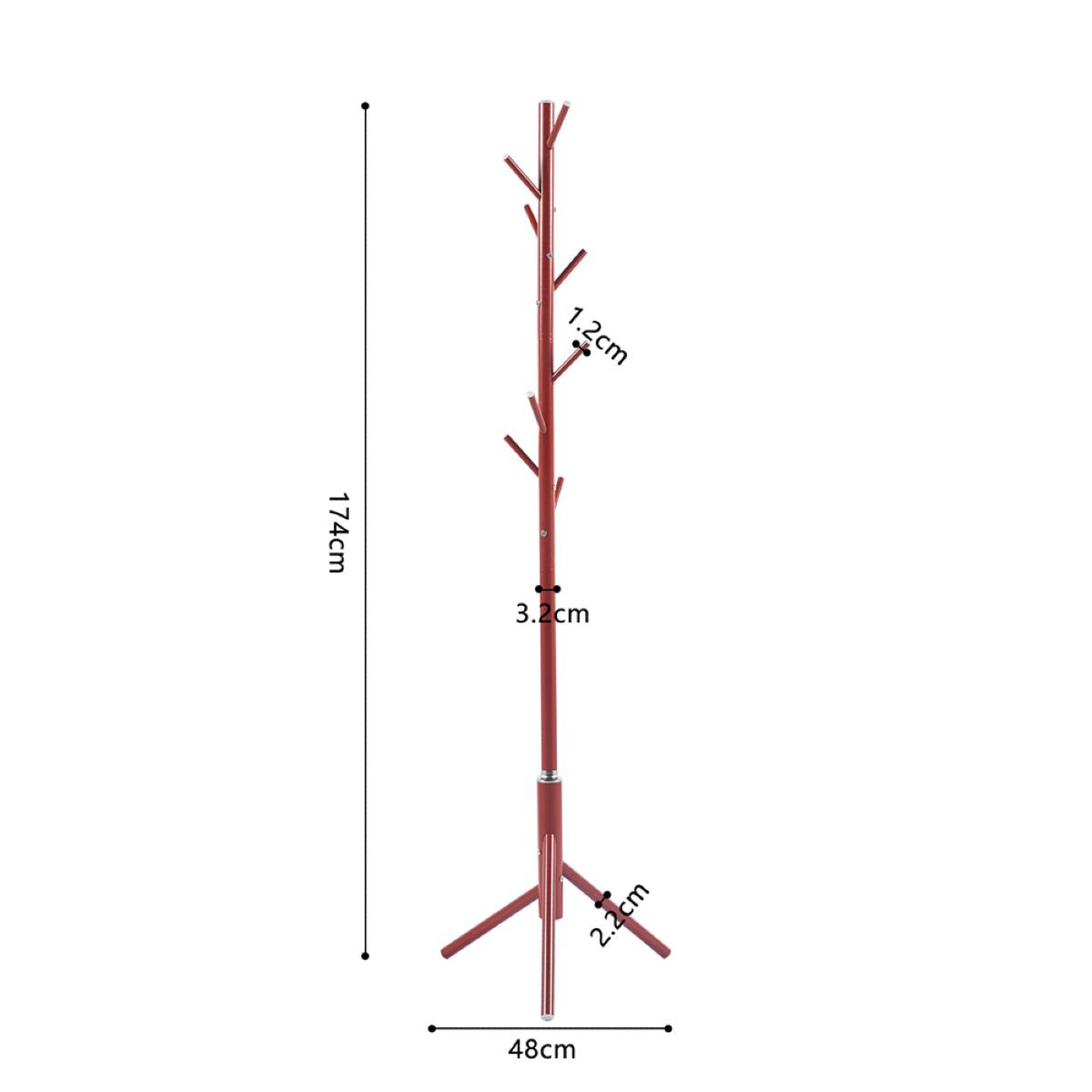 Voir la diapositive 5 : JLC KREATION Porte manteaux design rouge en métal cactus