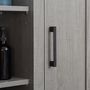 Voir la diapositive 6 : KLEANKIN Armoire haute murale de salle de bain ou WC placard 1 porte 3 niches dim. 48L x 20l x 50H cm panneaux particules gris