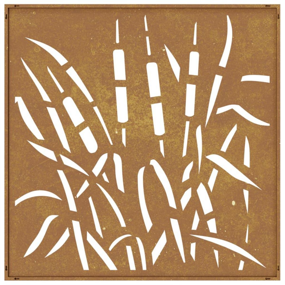 VIDAXL Decoration murale jardin 55x55 cm acier corten design d'herbe
