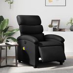 VIDAXL Fauteuil de massage inclinable electrique noir similicuir